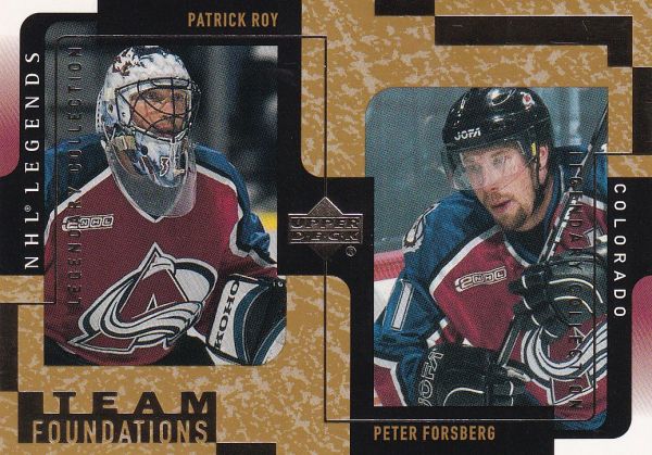 insert karta ROY/FORSBERG 00-01 UD Legends Team Foundations Gold /375